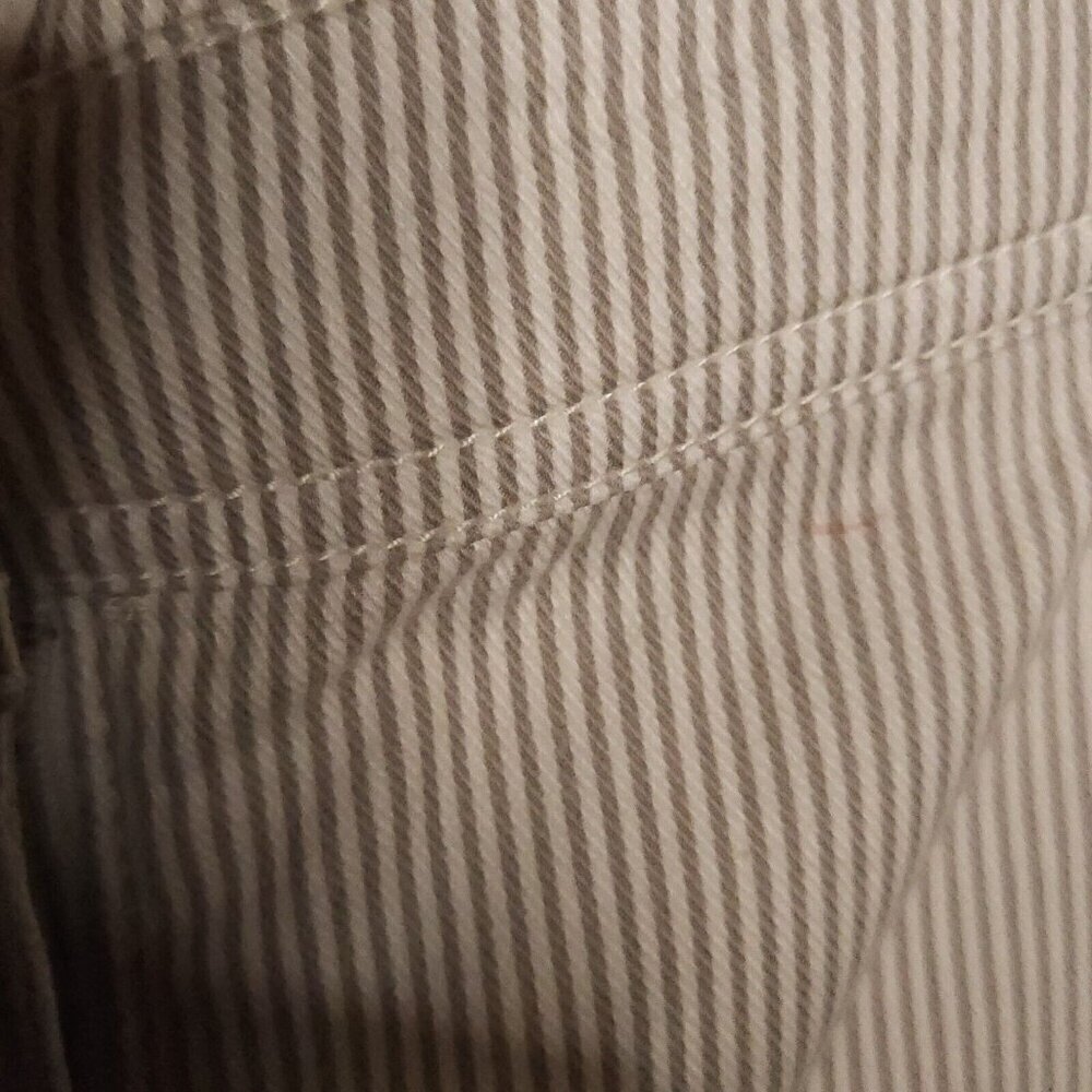 Chico's Tan White Pinstripe Casual Pants Medium - Picture 5 of 10